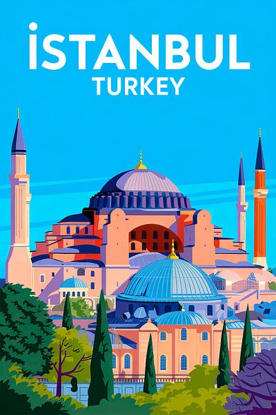 Istanbul, Turkije. van Poster Art Shop