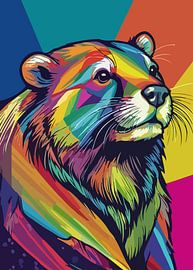 Beaver Pop Art Style