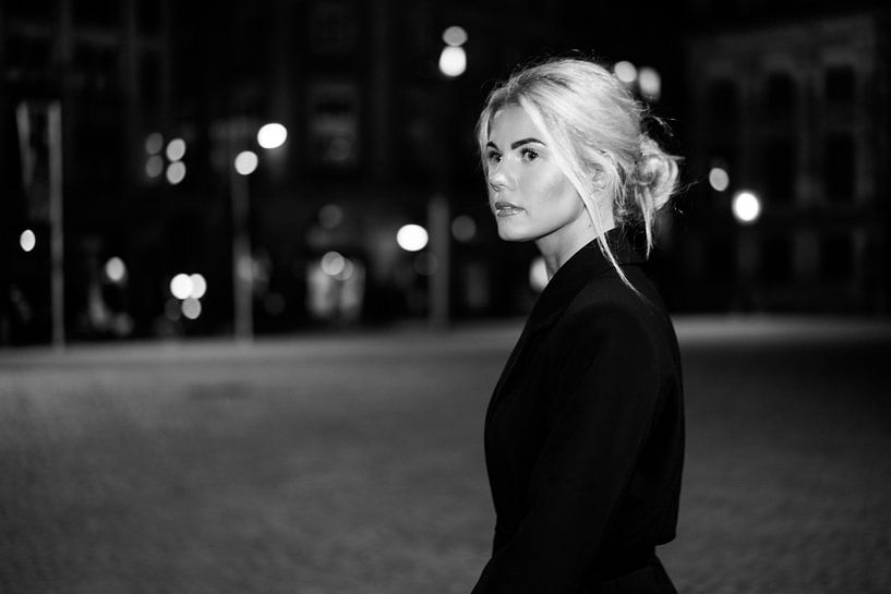 Model photography Amsterdam, by night by Anouk Boonstra