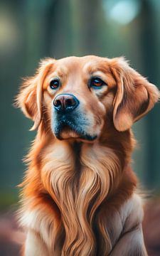Golden retriever hond van Ayyen Khusna