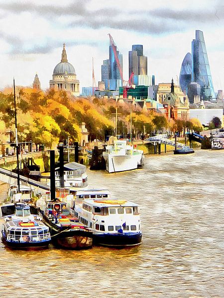 View To St Paul's Cathedral London by Dorothy Berry-Lound