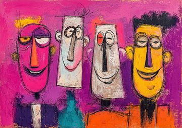 Vrolijke gezichten | Colorful Crew van ARTEO Schilderijen