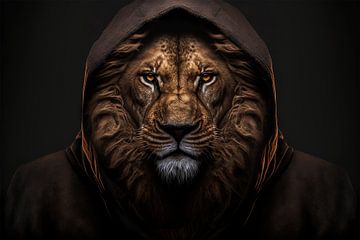 Lion with hoody by Richard Rijsdijk