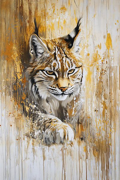 Powerful lynx with paint splashes by Imperial Art House