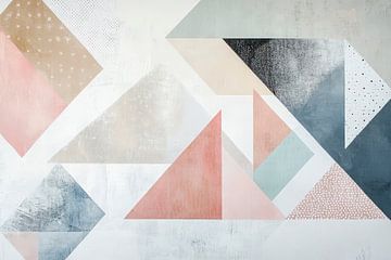 Geometrische vormen in pastelkleuren van Poster Art Shop