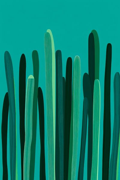 Des lignes vertes dans un style minimaliste par Poster Art Shop