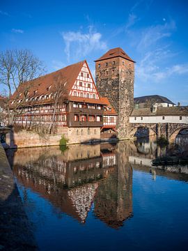 Nürnberg - Henkerbrücke, Wasserturm und Weinstadel