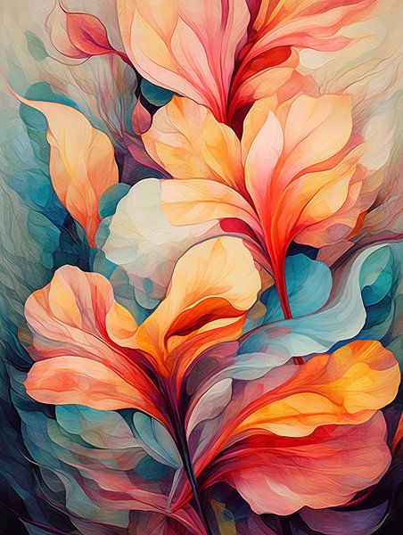 Bloemen abstract van Bert Nijholt