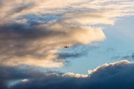 Wolken met vliegtuig van Brian Morgan thumbnail