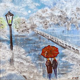 Geliefden in de winter van Ilona Kumschliess