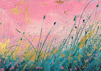 Neon Blumen Kunst | Neon Blossom Burst