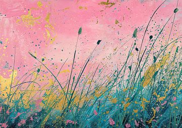 Neon Flower Art | Neon Blossom Burst by Art Whims