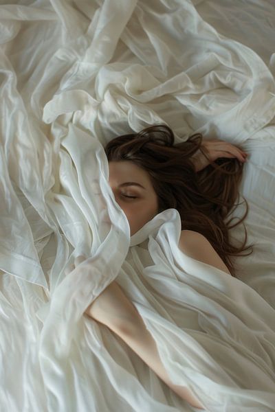 Sleeping beauty in white by Poster Art Shop
