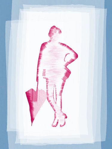 Frau mit Schirm