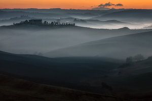 Prachtige mist in Toscane von Roy Poots