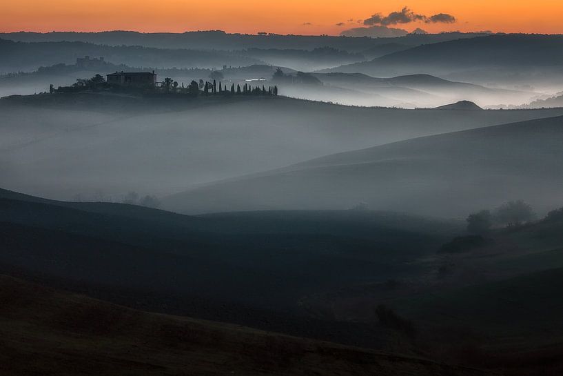 Prachtige mist in Toscane von Roy Poots