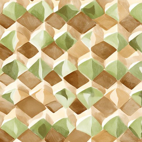 Zeemeermin vis schubben - Abstract schilderij