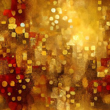 Abstract patroon in de stijl van Gustav Klimt #III van Whale & Sons