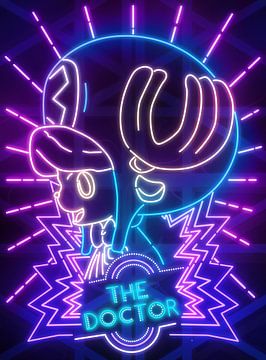 The Doctor Neon Art by Vectorheroes