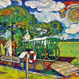 Oude Ems-brug van PhotoArt Claudia Kleemann