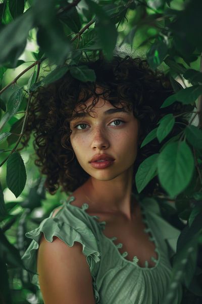 Fillette mystique de la forêt par Poster Art Shop