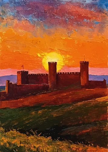 Castillo de Coca Zonsondergang