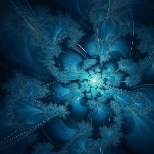 Blaue Fraktale von Mysterious Spectrum