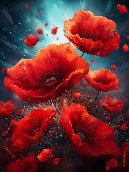 Poppies in the Wind von Ted Decker