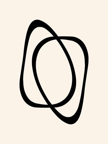 In elkaar grijpende twee A | Minimalistische lijn Abstract