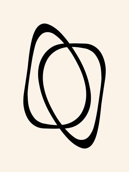Ligne minimaliste abstraite, deux A imbriqués par Menega Sabidussi