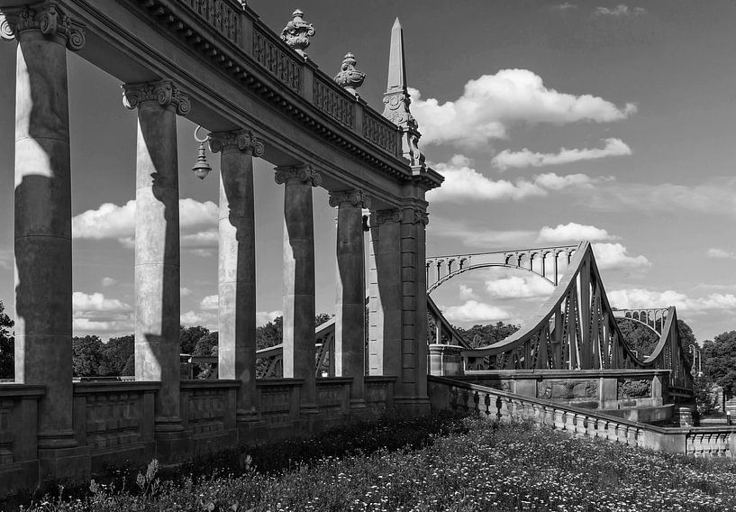 Glienicke Bridge with historic columns by Frank Herrmann