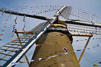 Molen Windvang in Goedereede versierd