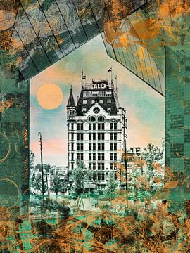 Collage with the white house in Rotterdam by Lida Bruinen