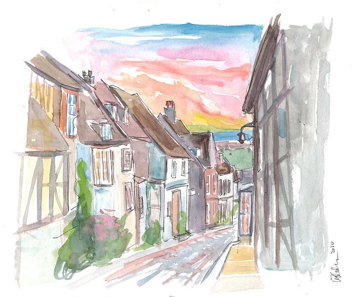 Romantische Rye Mermaid Street mit Blick auf East Sussex von Markus Bleichner