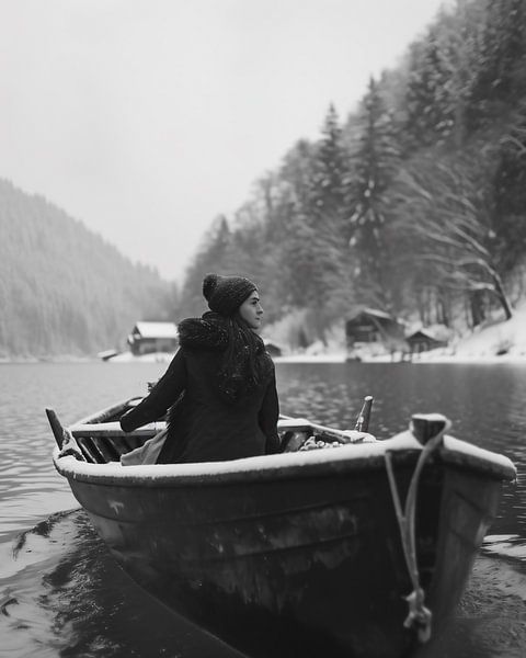 Winter am Bergsee von fernlichtsicht