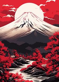 Abstract Ukiyo Japanese Painting by Cross