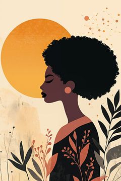 Afrikaanse vrouw van Koffie Zwart