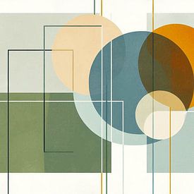 Japandi Abstrakte Formen von Digital Picture Art