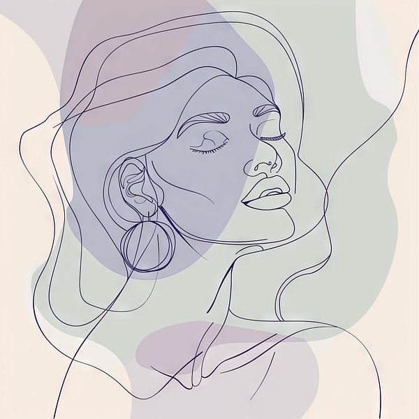 Modern portrait of a woman by Poster Art Shop