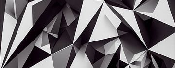 abstracte geometrische origami achtergrond panorama, generatieve ai il van Animaflora PicsStock