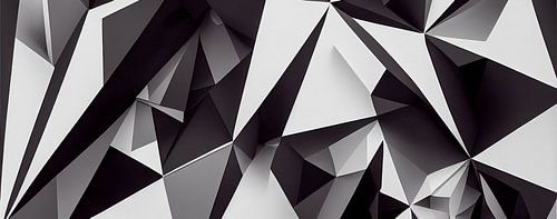 abstracte geometrische origami achtergrond panorama, generatieve ai il