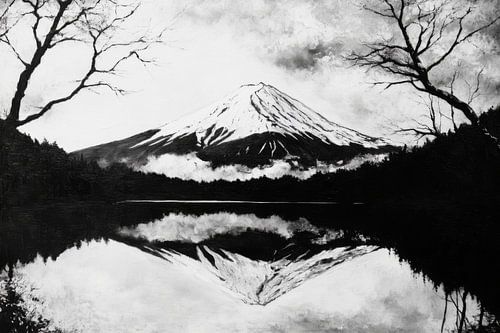 Berg reflectie meer