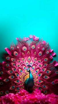 Pop Colour Art: Peacock Wallpaper by Surreal Media