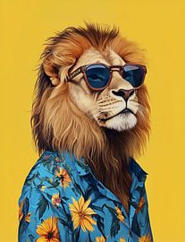 Bring Back Summer | Leeuw als koning van de zomer van Danny van Eldik - Perfect Pixel Design