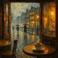 À travers la pluie et le verre