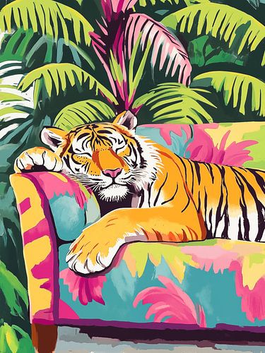 Vermoeide boho tijger