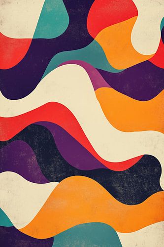 Graphisme abstrait rétro dans le style de la Casablanca Art School