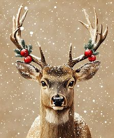 Les cerfs prêts pour Noël sur But First Framing