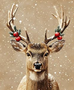 Hirsche bereit für Weihnachten