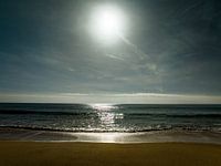 Ruhige Aussicht mit Meer- und Strandblick an der Algarve